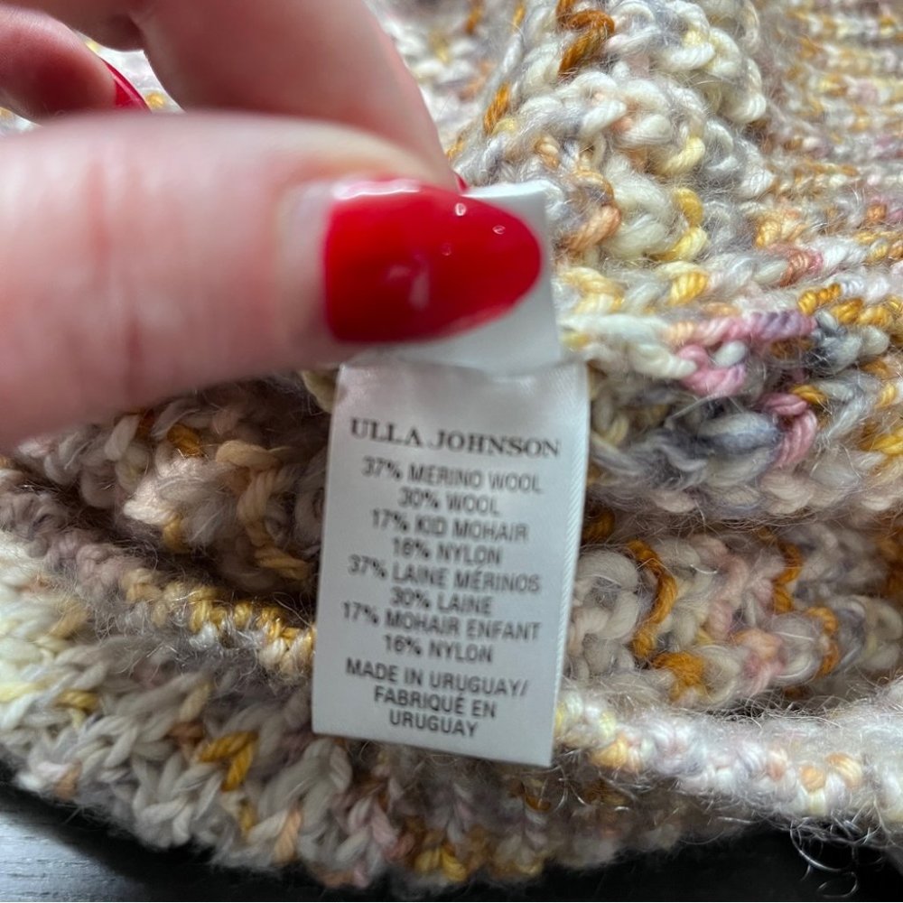 Ulla Johnson Rosina Puff Sleeve Pullover Sweater in Fawn size M/L - Picture 7 of 8